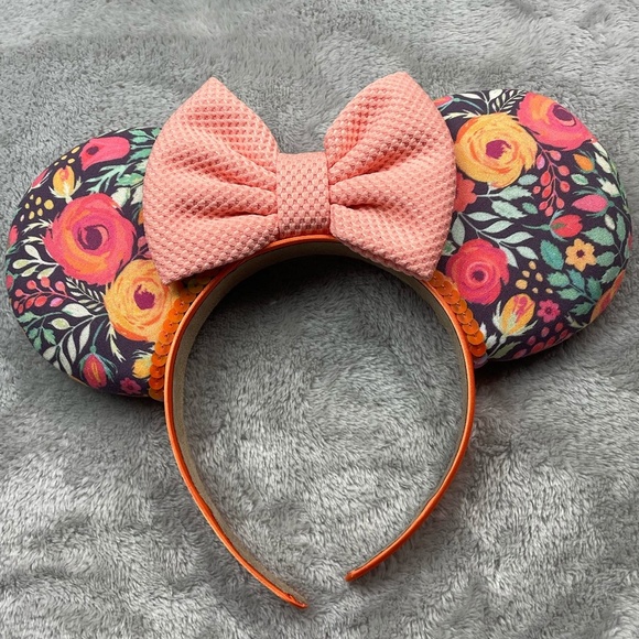 Accessories - Disney Flower and Garden Minnie Mouse Ears Custom Made Headband Adult Size